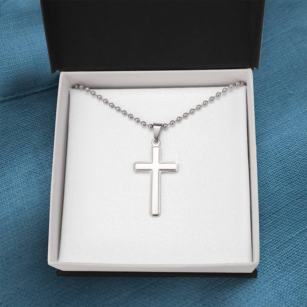 Artisan Cross Necklace with Ball Chain