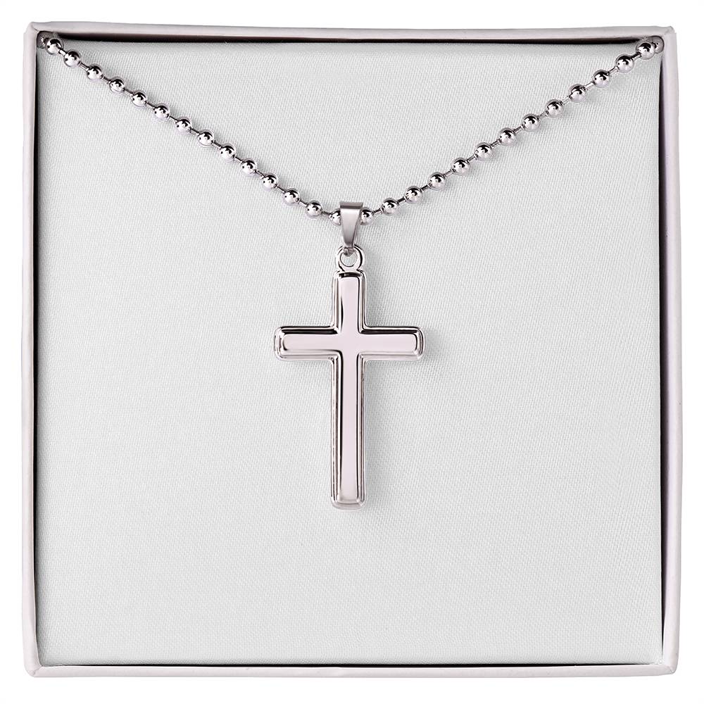 Artisan Cross Necklace with Ball Chain