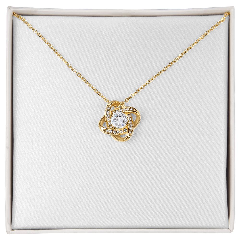 Love Knot Necklace - Yellow & White Gold Variants