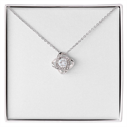 Love Knot Necklace - Yellow & White Gold Variants