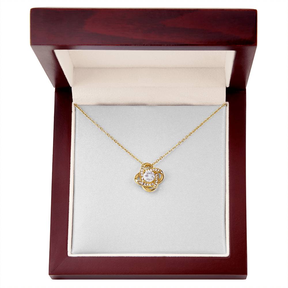 Love Knot Necklace - Yellow & White Gold Variants