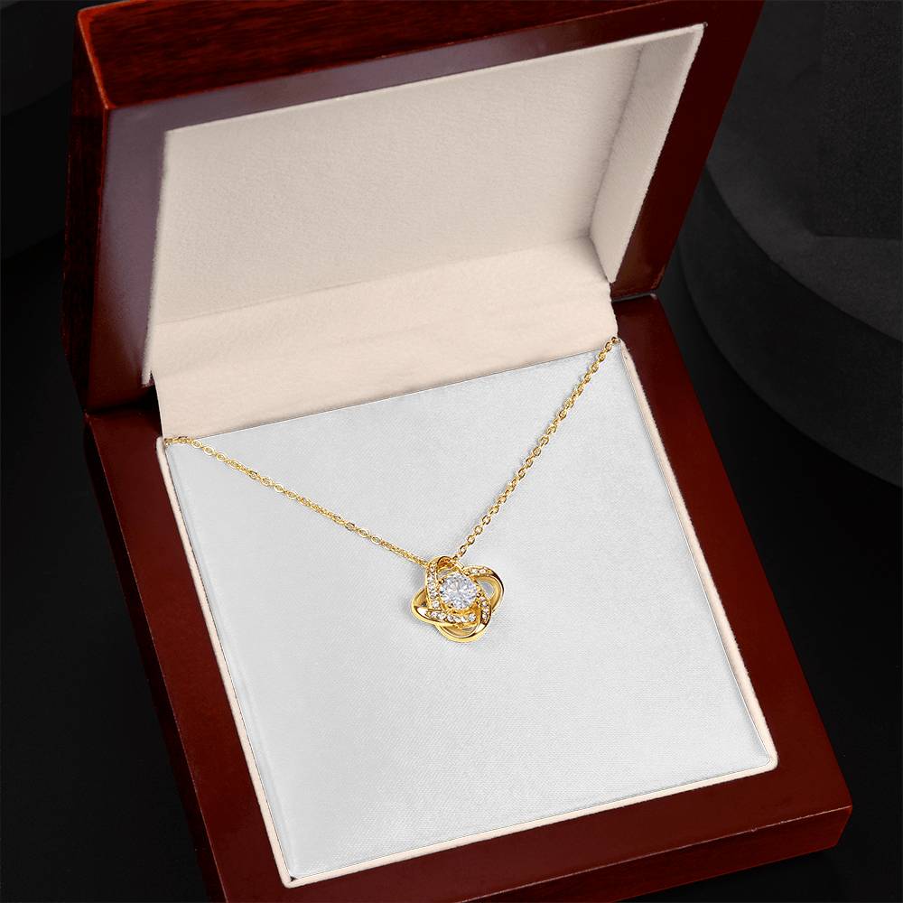Love Knot Necklace - Yellow & White Gold Variants